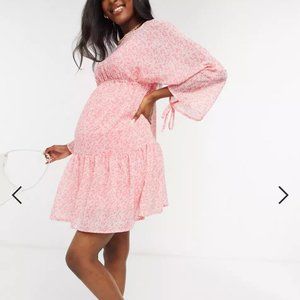 ASOS Pink Floral Maternity Dress NWT Size 6